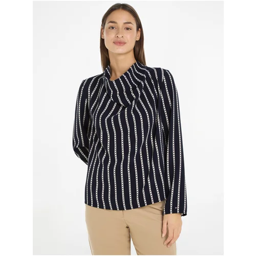 Tommy Hilfiger Dark blue women's striped blouse - Women