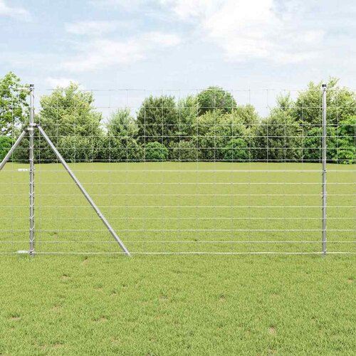  Temeljna zavarena žičana ograda 25 x 1,4 m Pocinčani čelik Cene