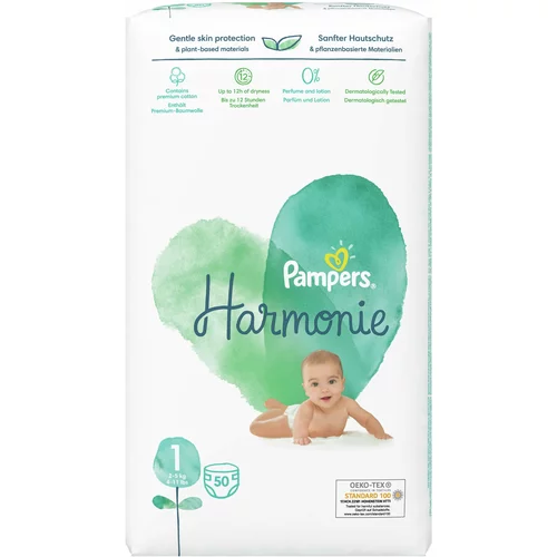 Pampers Harmonie Size 1 jednokratne pelene 2-5kg 50 kom
