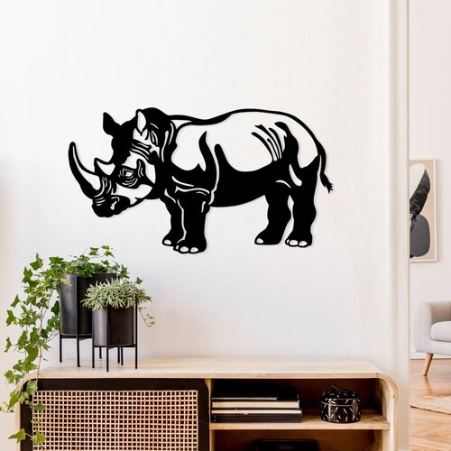 Wallity Zidna dekoracija Rhino, 39x70cm, Crna Slike