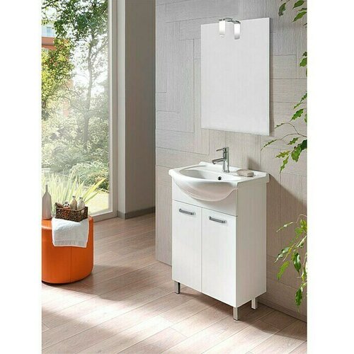 RIVA Kupaonski komplet Solo (55 cm, Bijele boje, Visoki sjaj) Cijene