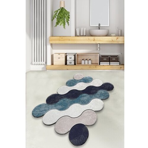 Lessentiel Maison Modra/bež kopalni&amp;scaron;ka preproga 70x120 cm Circle &amp;ndash; Slike