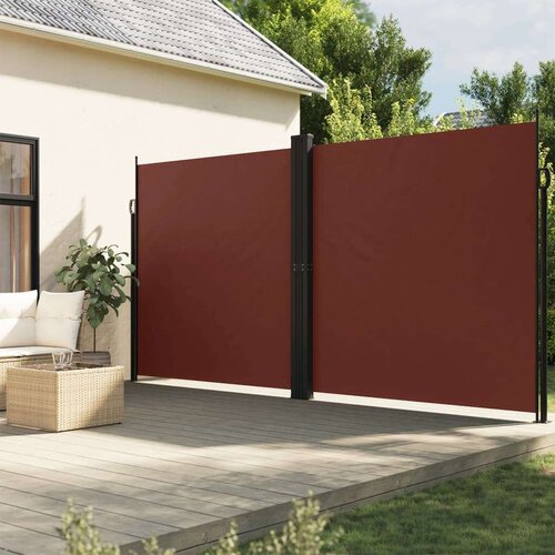 VidaXL Bočna tenda na uvlačenje smeđa 200 x 600 cm Slike