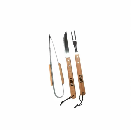  Set za roštilj sa ručkom, viljuška, nož, štipaljka