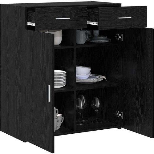  za pohranu s ladicama Crni hrast 80 x 42.5 x 93.5 cm Slike