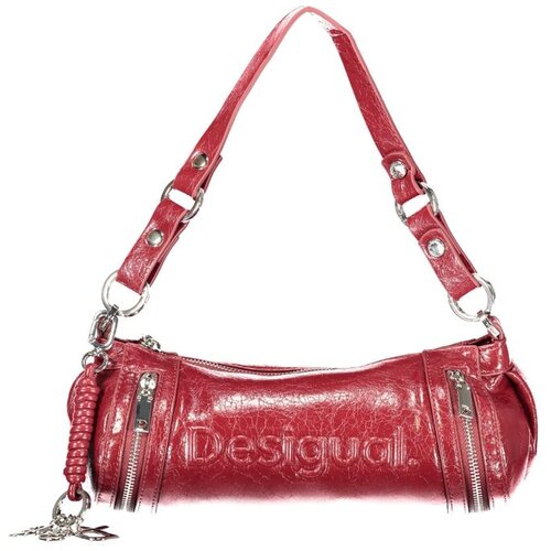 Desigual ženska crossbody torbica sa sjajnim efektom 12x12x27 cm bordo Slike