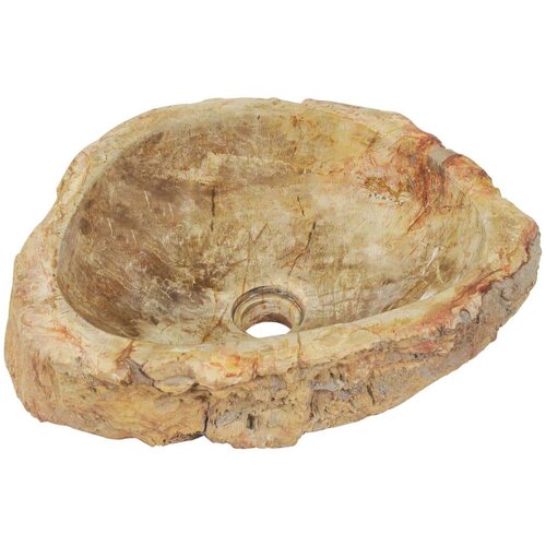  Umivaonik od fosilnog kamena 45 x 35 x 15 cm krem Slike