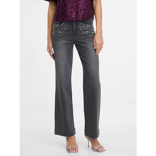 Orsay Dark grey women's wide leg jeans - Women's