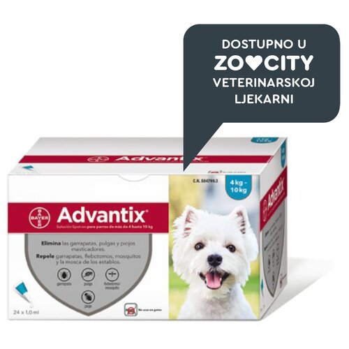 Advantix Elanco ampula za pse od 4-10 kg, 1 komad Cijene
