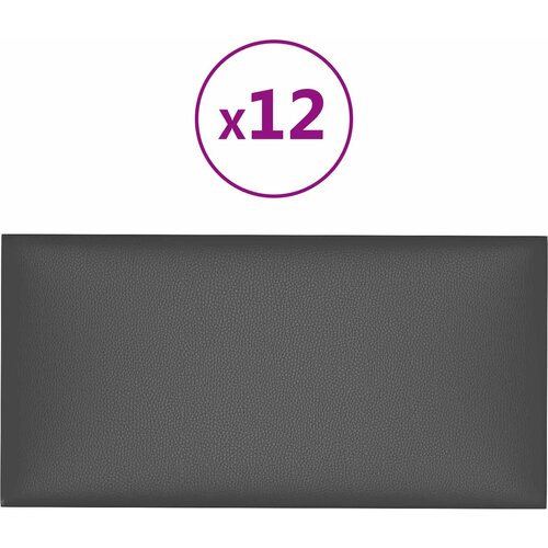  Zidna uzglavlja 12 pcs Sivi 30 x 15 cm tkanina Slike
