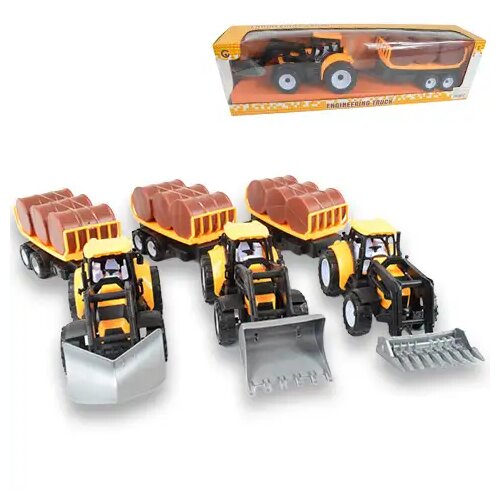 Magic Toys Engineering Truck: Bager traktor sa prikolicom i bačvama u raznim verzijama 43cm Cene