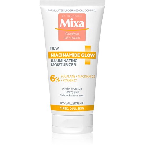 Mixa Niacinamide Glow Illuminating Moisturizer dnevna krema za obraz za vse tipe kože 50 ml za ženske Slike