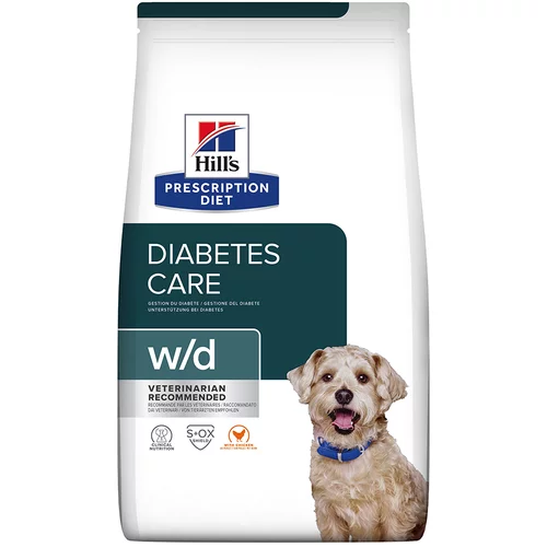 Hill’s Prescription Diet w/d Diabetes Care s piščancem - Varčno pakiranje: 2 x 4 kg