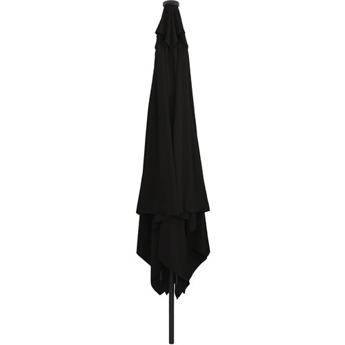 vidaXL Kvadratni vrtni senčnik z LED lučmi 295x245 cm, črn Cene