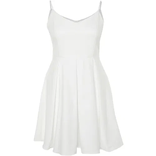 Trendyol Curve Plus Size Dress - White - A-line