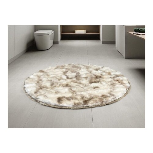  Okrugla Prostirka za kupatilo fi 100cm Bež/Braon boja ( VLK000198-bezbraonboja ) Slike