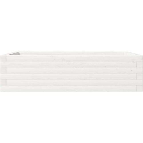  Vrtna sadilica bijela 90 x 60 x 23 cm od masivne borovine Slike