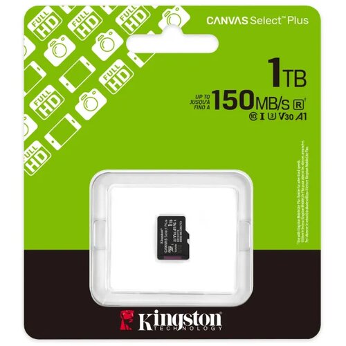Kingston Memorijska kartica U1 V10 SDXC 1TB Canvas Select Plus G3 150R A1 SDCS3/1TBSP Cene