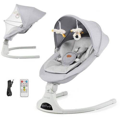 Kinderkraft električna njihaljka TULSY, Grey Slike