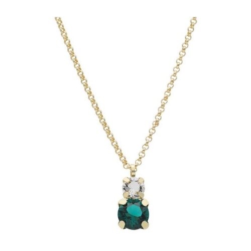 Victoria Cruz jasmine emerald gold ogrlica sa swarovski kristalima ( a3752-20dg ) Slike