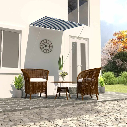 Tenda na uvlačenje 100 x 150 cm plavo-bijela Cene