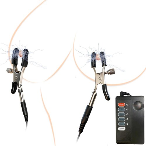 SuperLove E-Stim Nipple Clamps Set Slike