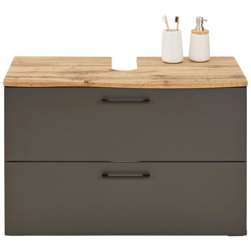 Premium Living omarica za pod umivalnik timber, hrast, temno siva Slike