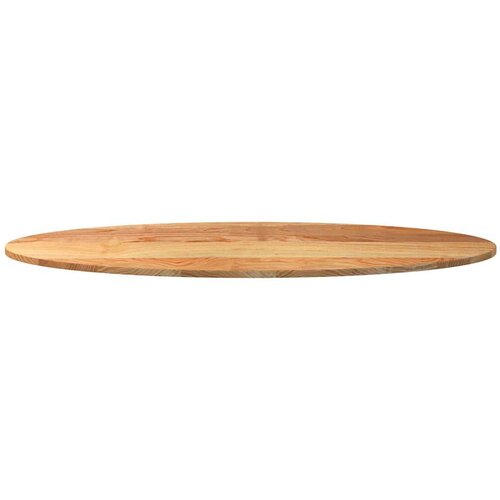 VidaXL stolna ploča svjetlosmeđa 140x60x2 cm ovalna masivna hrastovina Slike
