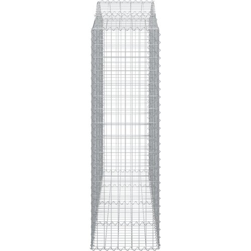  Lučne gabionske ko&amp;scaron;are 2 kom 200x50x160/180cm pocinčano željezo Slike