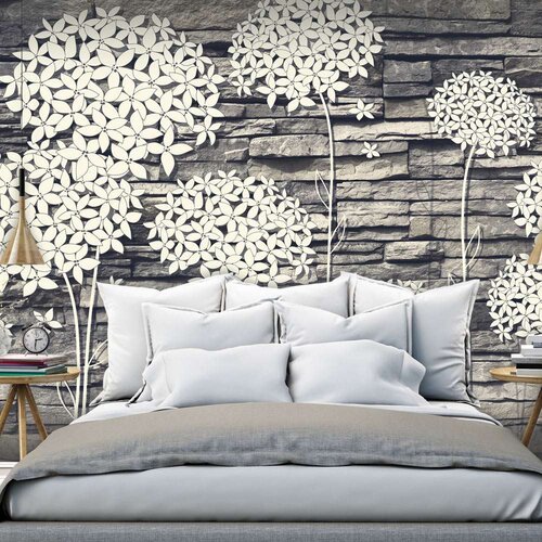  Tapeta - Stones Flowers 200x140 Slike