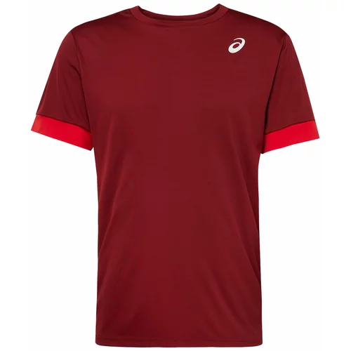 Asics Tehnička sportska majica crvena / tamno crvena / bijela