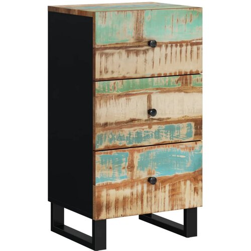  Komoda s 3 ladice 40x33,5x75 cm od masivnog obnovljenog drva Slike