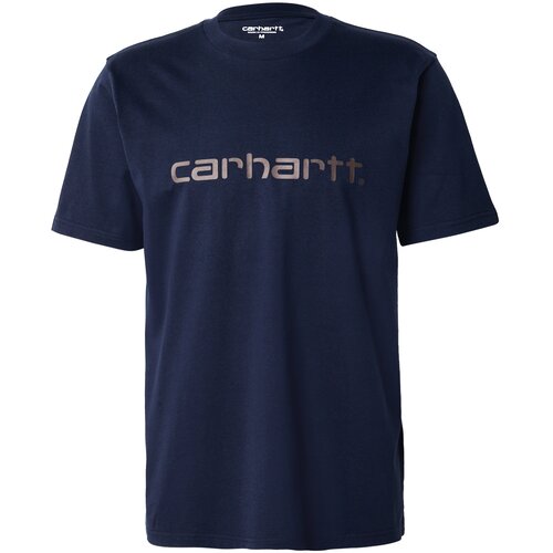 Carhartt WIP Majica 'Script' mornarska / svetlo rjava Cene
