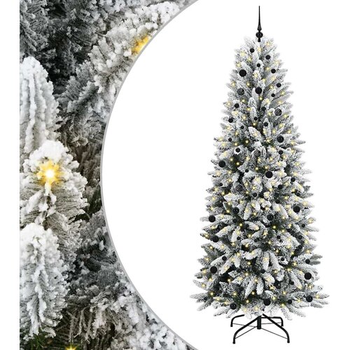 VidaXL Umjetno božićno drvce s stalakom Bijelo 93 x 93 x 240 cm Slike