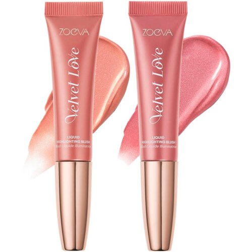 ZOEVA Velvet Love Liquid Highlighting Blush tekoče rdečilo za osvetlitev kože odtenek Pink Nectar 13 ml Slike