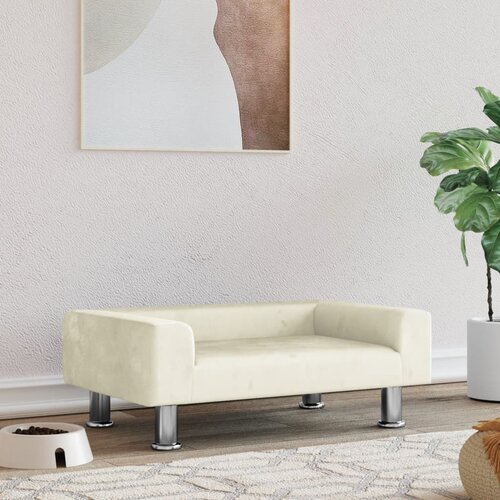 vidaXL Pasja postelja krem 70x45x26,5 cm žamet Cene