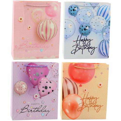  Birthday Gift Bag Happy Birthday Balloons 32 x 26 x 12 cm Slike