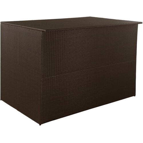 vidaXL vrtna škatla rjava 150x100x100 cm poli ratan Cene