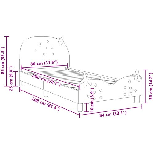  za djecu s uzglavljem Ružičasta 80 x 200 cm Bar&amp;scaron;un Slike