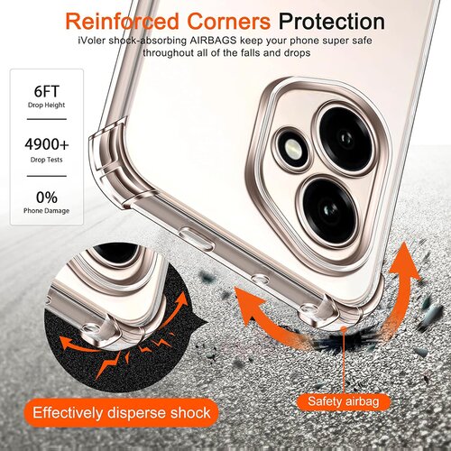 Techsuit Shockproof Clear Silicone prozirna maskica otporna na udarce za Honor 400 Pro Slike