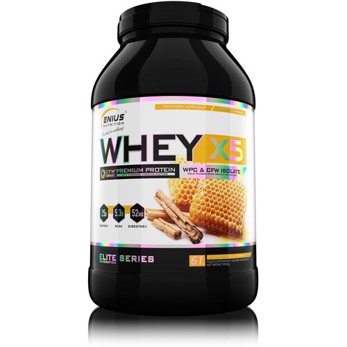 Genius Nutrition Whey Protein X5, Vanila-Med, 2kg Slike