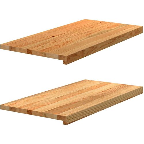  Okenske police 2 kosa svetlo rjava 80x40x2 cm trdna hrastovina Cene