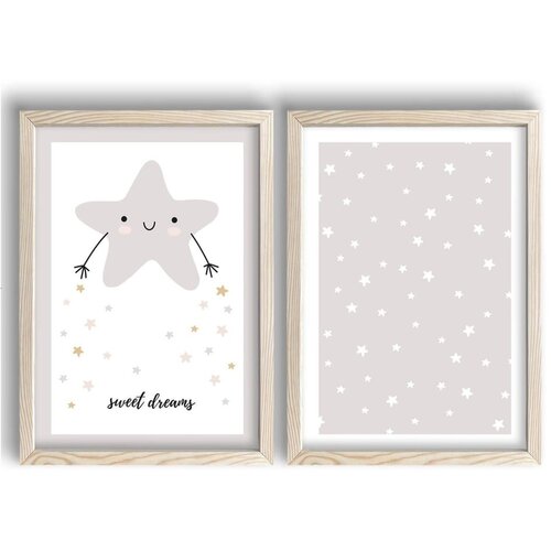 Wallity Otroške slike v kompletu 2 ks 38x53 cm Sweet Dreams – Wallity Cene