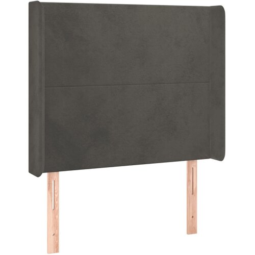 Maison Chic vzglavna omarica - nočna omarica - posteljna omarica z u&amp;scaron;esi temno sivo 93x16x118/128 cm žamet, (21710765) Slike