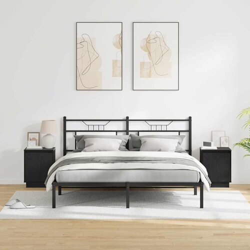  Noćni ormar 2 pcs Crni hrast 39 x 34,5 x 50 cm Slike