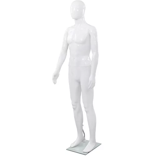 Celotna moška izložbena lutka s stekleno osnovo bela 185 cm