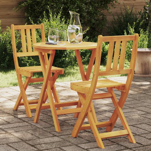 VidaXL 3-delni zložljiv bistro set iz akacijevega lesa Slike