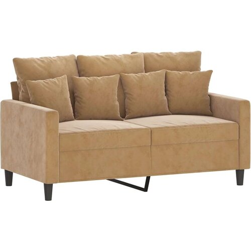  2-dijelni set sofa s jastucima smeđi bar&amp;scaron;unasti Slike