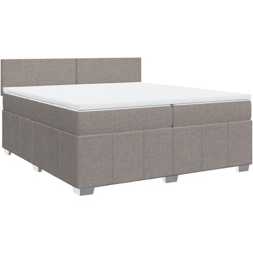 vidaXL Krevet s oprugama i madracem smeđesivi 200x200 cm od tkanine Cijene