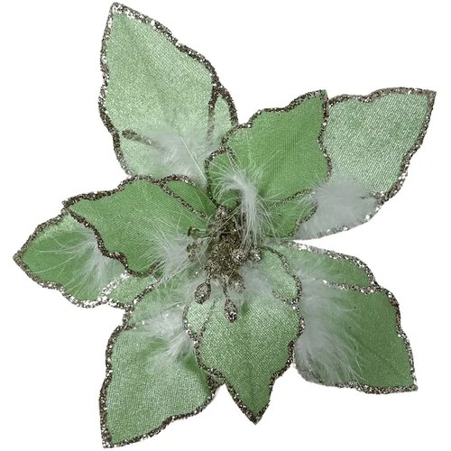 Festa Novogodi&amp;scaron;nja dekoracija Cvet Blossom, 23 cm, Zeleni Slike